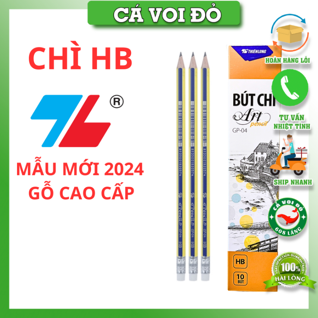 Hộp 10 bút chì hb thiên long gp-04