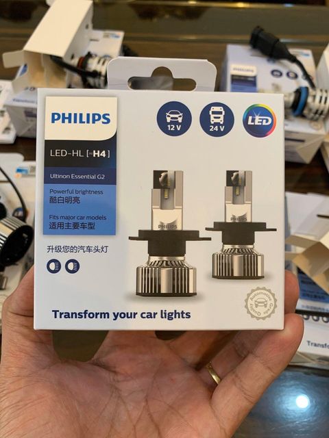Đèn pha LED H4 Philips Ultinon Essential Gen 2 Siêu Sáng
