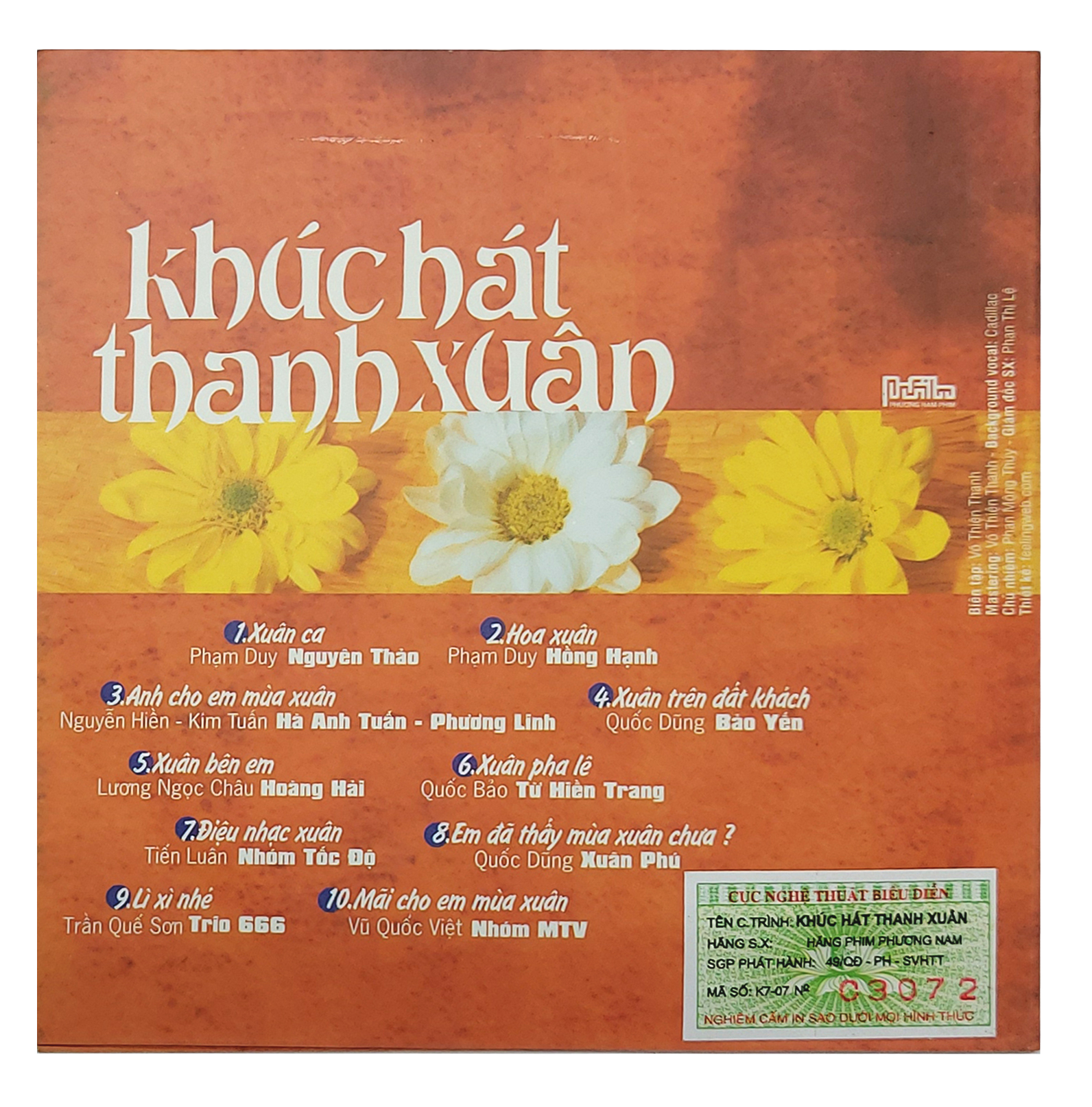 PNF - Various Artist - Khúc Hát Thanh Xuân (CD Gốc)