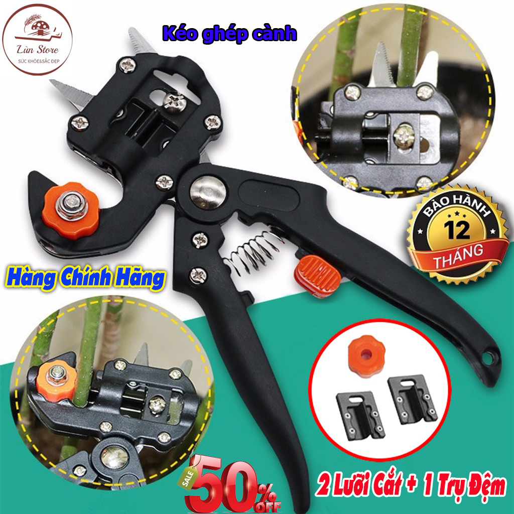 Kéo ghép cành cây đa năng chuyên dụng, kéo ghép cành đa năng, ghép, chiết, kéo ghép mắt kèm 3 lưỡi U V Ω - Lưỡi cắt sắc đảm bảo cành ghép không bị dập nát, mối ghép khít sau khi ghép, kiềm ghép cành, kéo tỉa cành, kéo cắt cây
