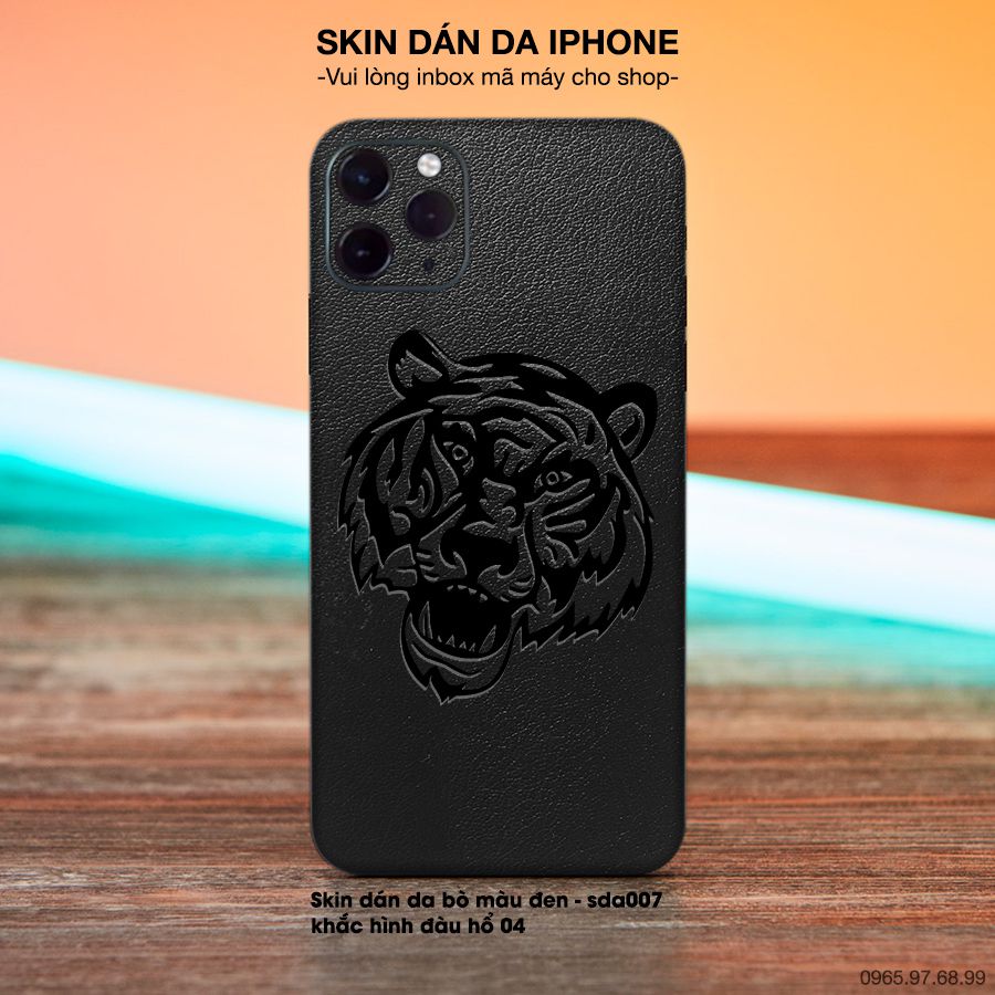 Miếng dán da khắc hình hổ cho iPhone (inbox mã máy cho shop)
