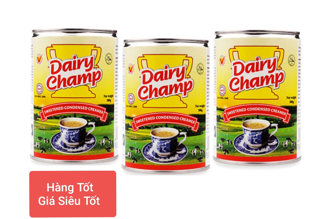 Sữa đặc có đường DAIRY CHAMP 500g/lon