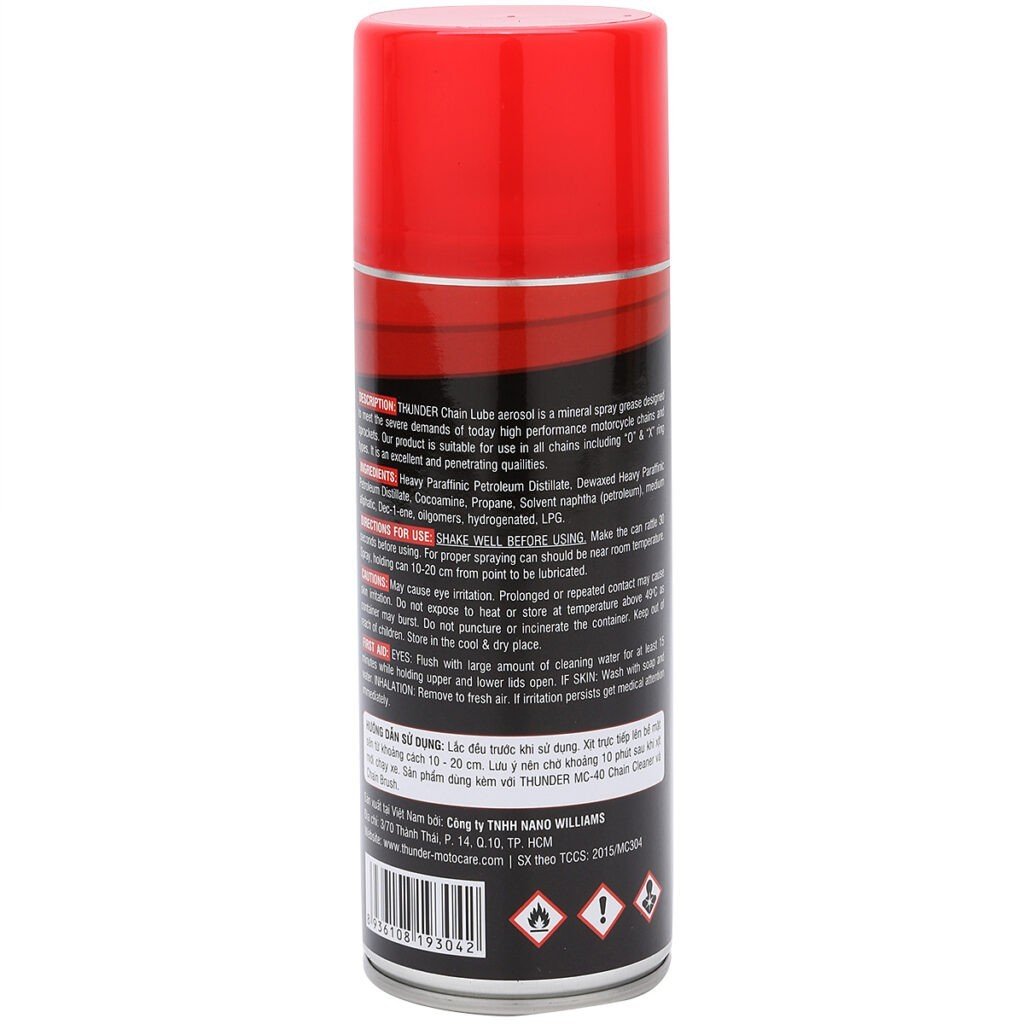 Chai Bôi Trơn Dây Sên Thunder Chain Lube 400Ml Cao Cấp