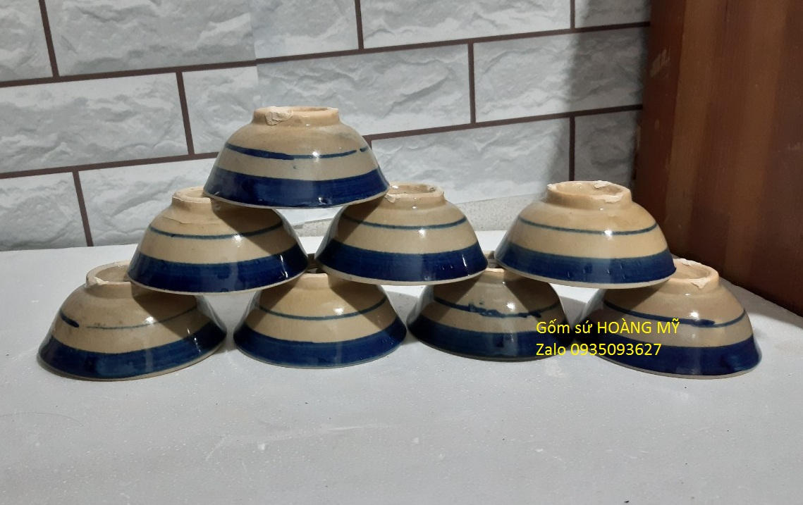 chén kiểu xưa nam bộ 10 chén sành nhỏ 11 cm ( chén chè)