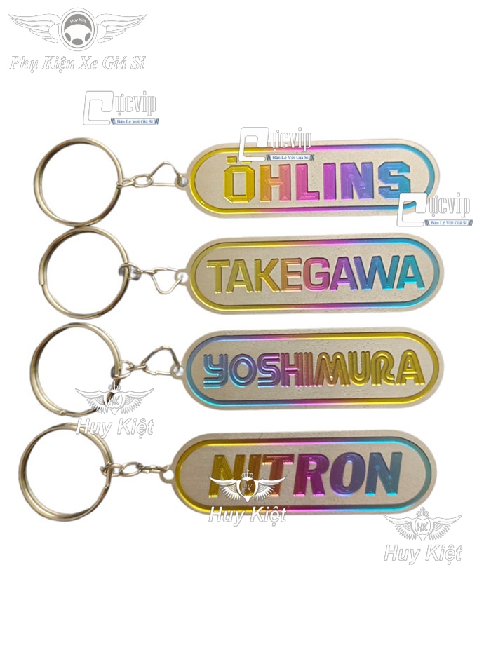 Móc Khóa Titan Logo Ohlins, Takegawa, Yoshimura, Nitron MS4349