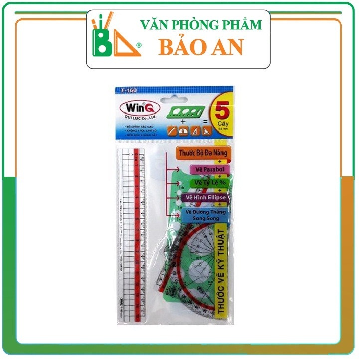 Bộ 5 thước dẻo màu trắng winq t160