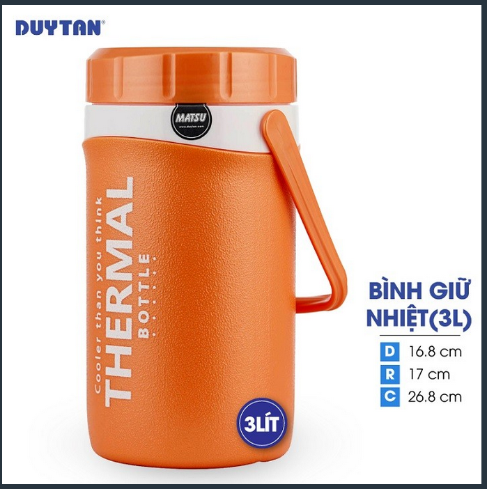 Bình giữ nhiệt nhựa Duy Tân 3 lít (16.8 x 17 x 26.8cm)
