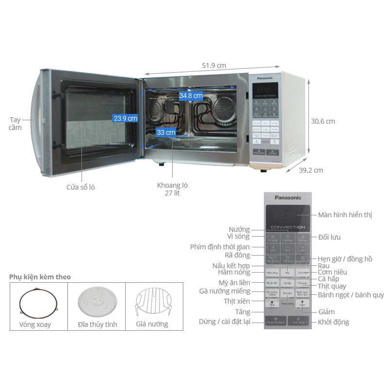 LÒ VI SÓNG PANASONIC NN-CT655MYUE