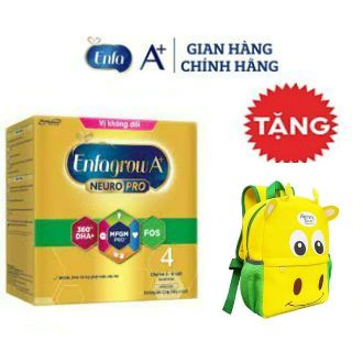 [TẶNG BALO HƯU VÀNG SIÊU NHẸ XINH XẮN]Sữa bột Enfa 4 hộp giấy 2kg2