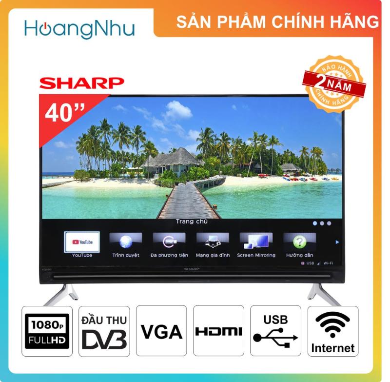 Bảng giá Smart Tivi Sharp 40 inch Full HD tích hợp đầu thu KTS model LC-40SA5500X / 2T-C40AE1X - Bảo hành 2 năm