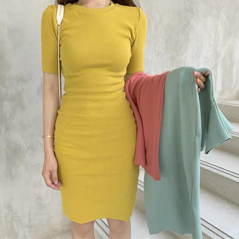 [HCM]ĐẦM ÔM BODY THUN CỰC TÔN DÁNG THANH LỊCH