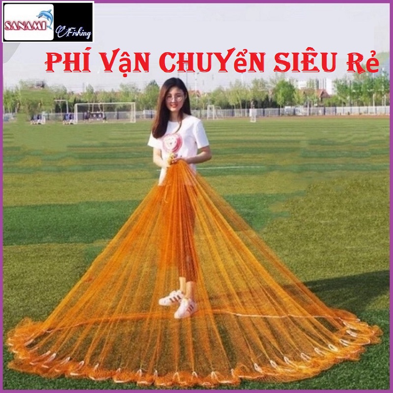Chài bắt cá cao cấp thái lan mắt mau chân chì lu03 chuyên đánh bắt thủy sản, chì đúc, mắt lưới dai, bền-sanami fishing