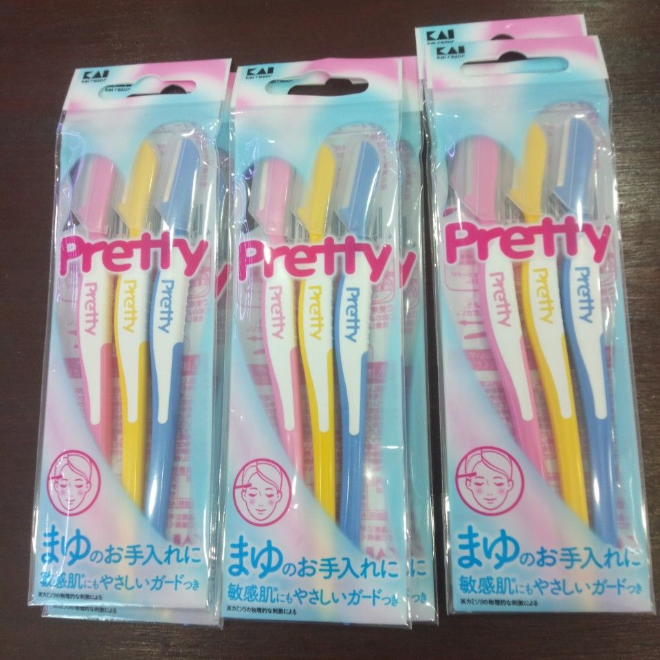 Set 3 dao cạo lông mày KAI pretty