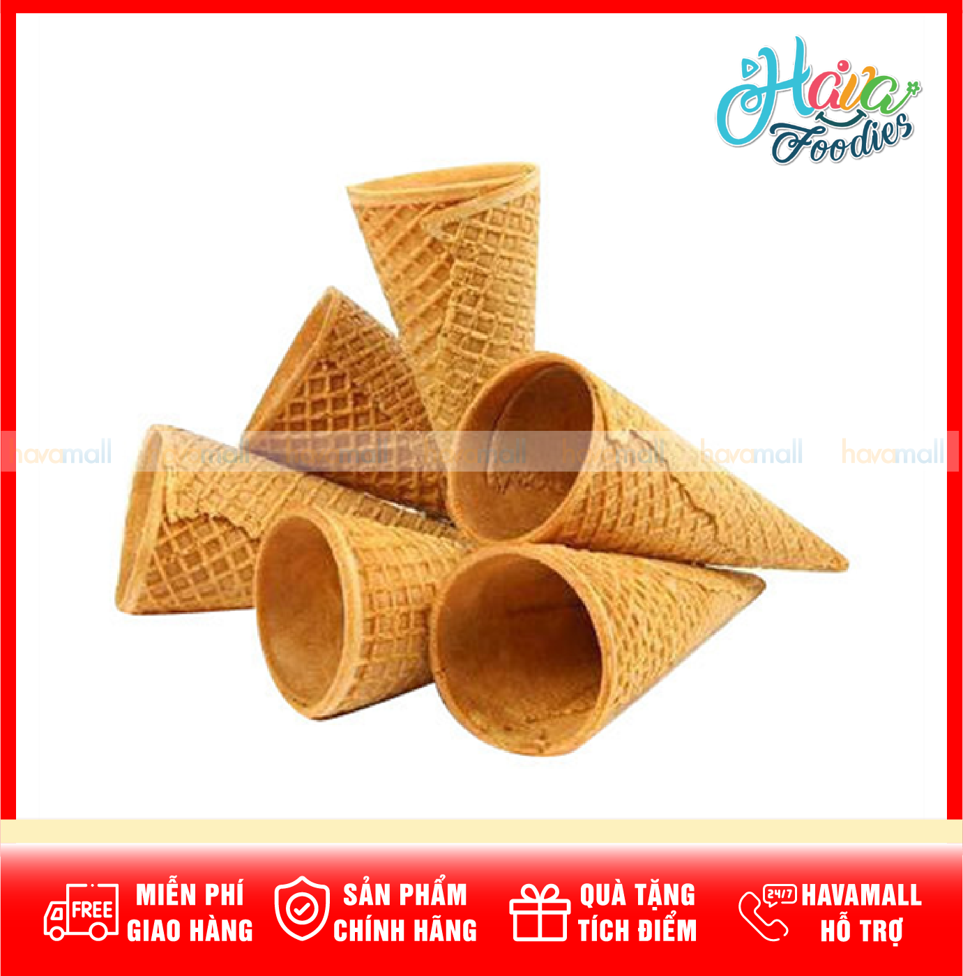 Combo 4 vỏ bánh ốc quế