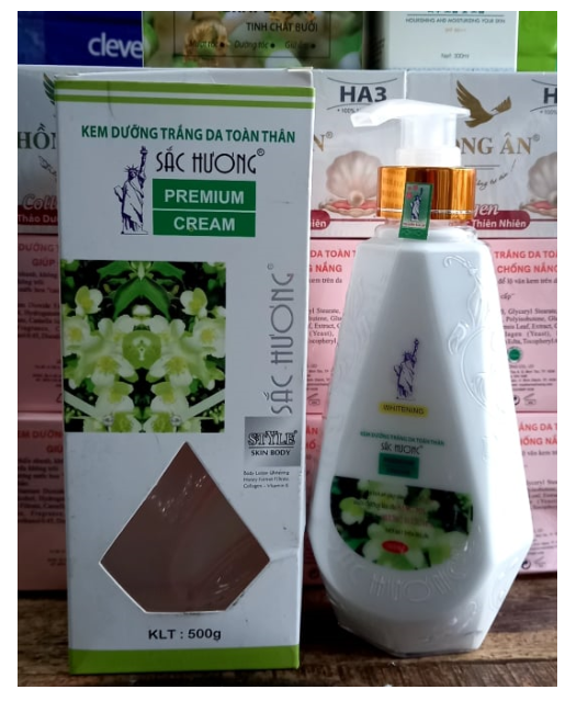 Kem Sắc Hương dưỡng trắng da toàn thân 500g