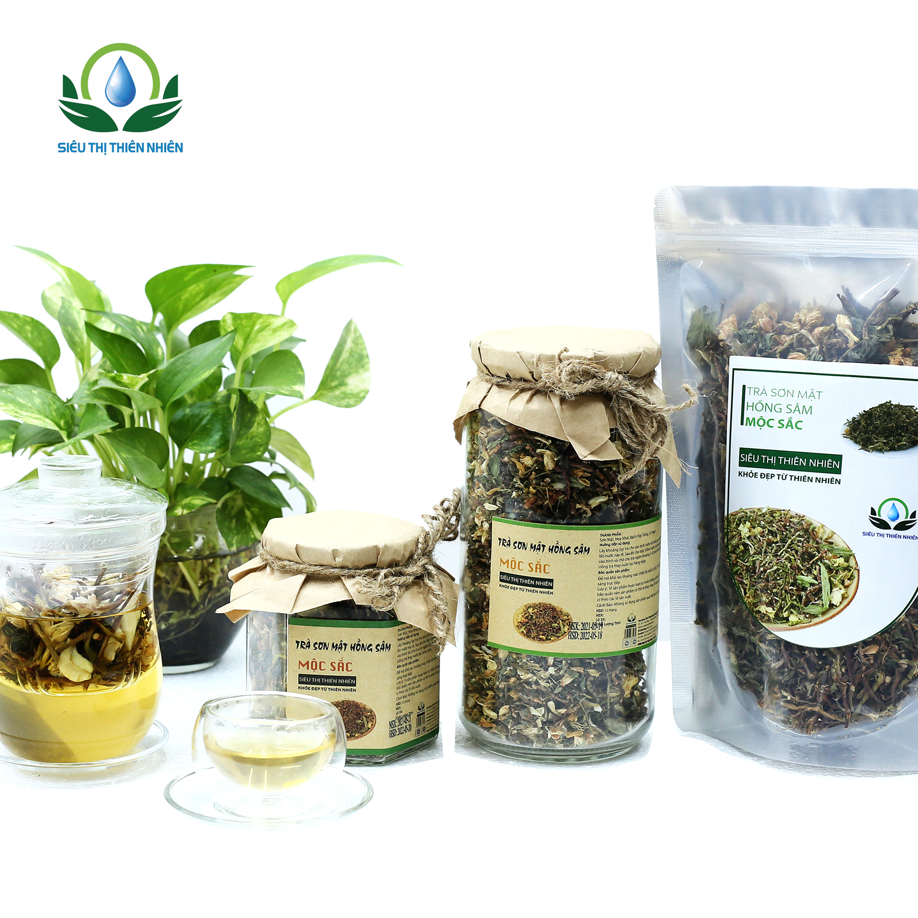 Trà Sơn Mật Hồng Sâm Mộc Sắc Gói 100g