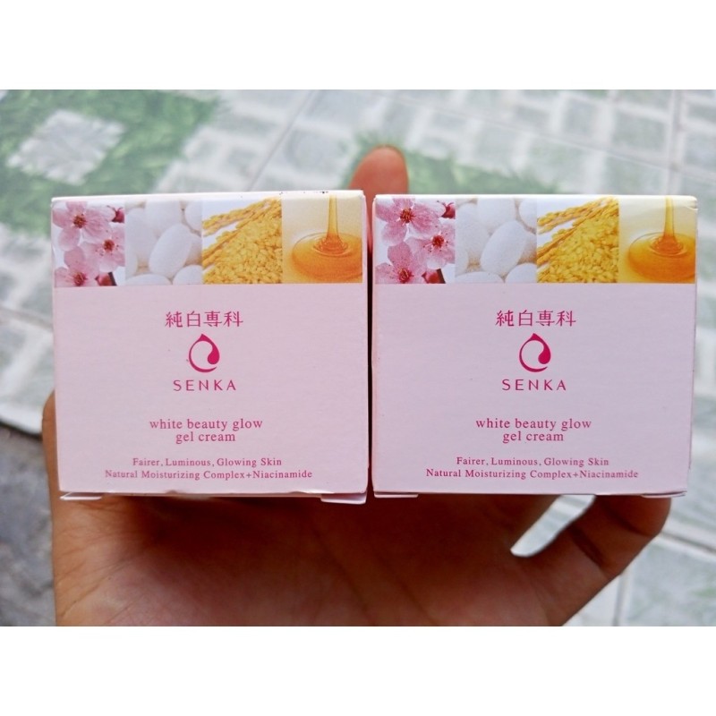 [HCM]Kem Dưỡng Trắng Da Ban Đêm Senka White Beauty Glow Gel Cream-15G(Mẫu Dùng Thử) nhập khẩu