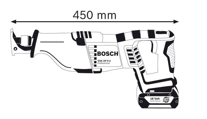 Máy Cưa Kiếm Dùng Pin Bosch GSA 18V-LI Professional + Quà Tặng Áo Mưa