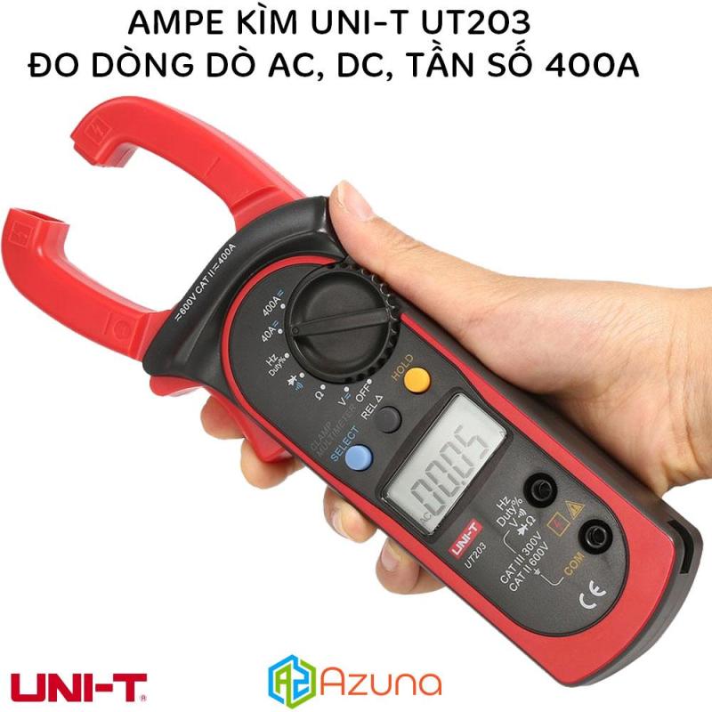 Ampe kìm UNI-T UT203 đo dòng AC, DC Tần số 400A