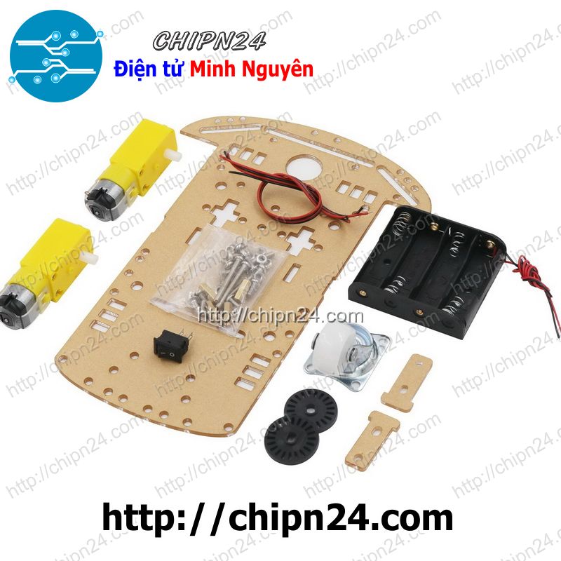 Khung xe robot 3 bánh 2 động cơ loại lớn