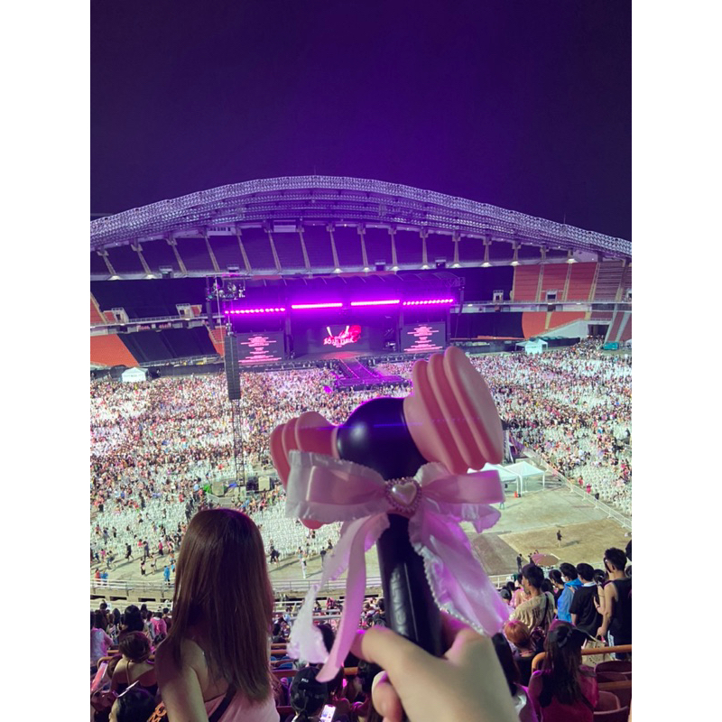 Nơ gắn lightstick kpop đính đá, phụ kiện trang trí lightstick handmade BOT DORIS