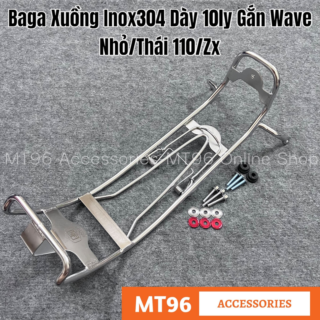 Baga xuồng inox dày 10ly cho wave nhỏ , wave zx, wave thái 110 chuẩn inox304