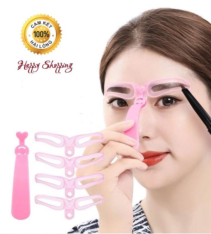 Combo 8 Khuôn Kẻ Mày 8 Kiểu Dáng Cao Cấp Sắc Nét