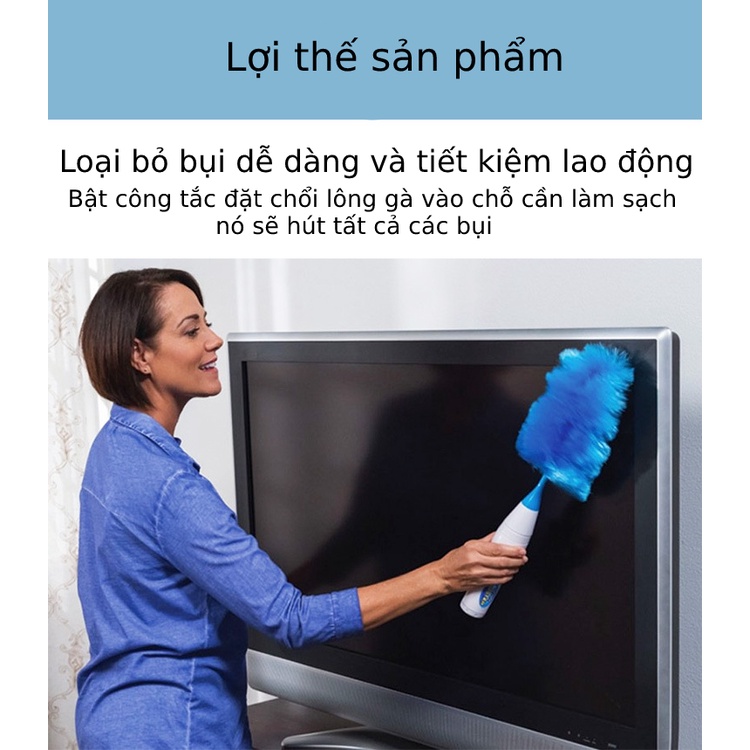 [SIÊU BỀN] Chổi quét bụi tĩch điện đa năng, Chổi quét bụi thông minh tự động xoay 360 độ, sủ dụng cho ô tô, máy tính, bàn thờ, có thể rút gọn gàng - Chổi lông quét tích điện, Chổi quét mạng nhện, cây chổi lông quét bụi