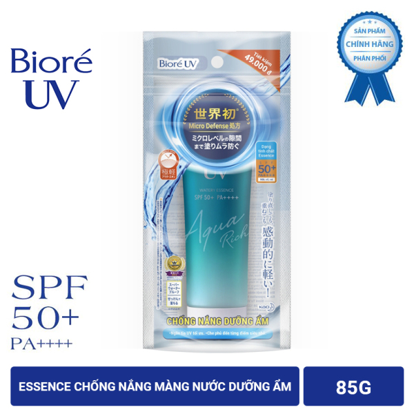 Essence Chống Nắng Màng Nước Dưỡng Ẩm Biore UV Aqua Rich Watery Essence SPF50+/PA++++ 85G cao cấp