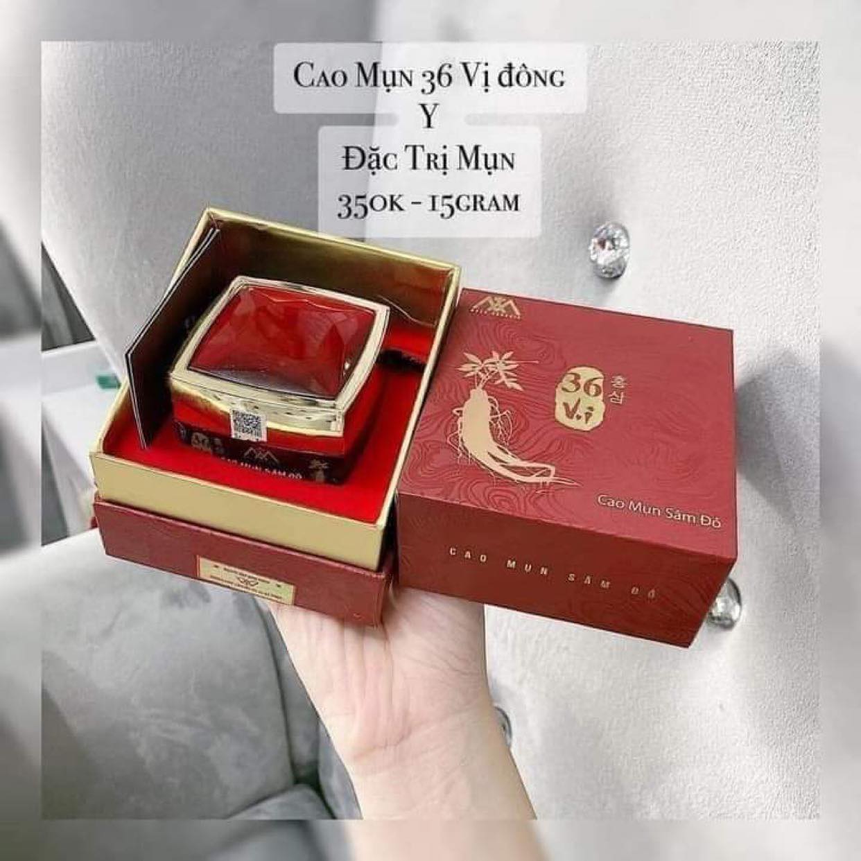 Cao mụn sâm đỏ 15g tặng kèm gel hút mụn đầu đen