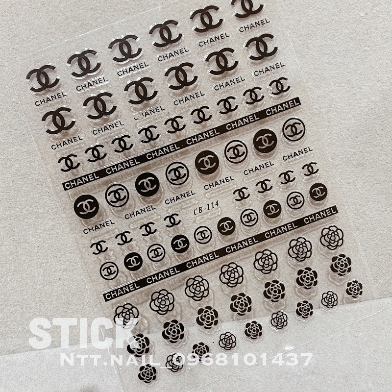 Stick dán móng tay- hình dán nail logo siêu đẹp