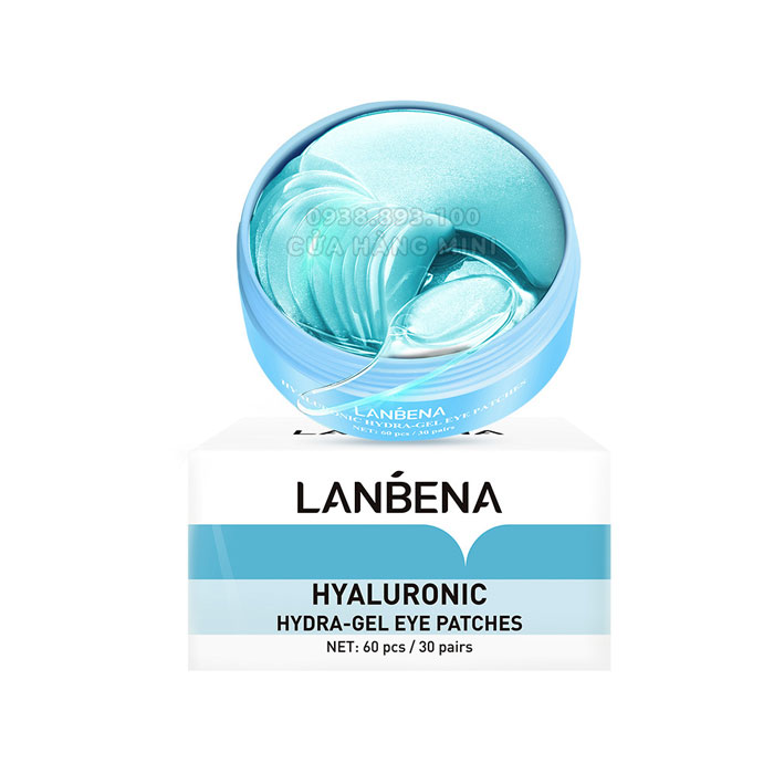 【FREESHIP】 Combo 60 Miếng Mặt Nạ Dưỡng Mắt Mờ Thâm Quầng LANBENA Hyaluronic