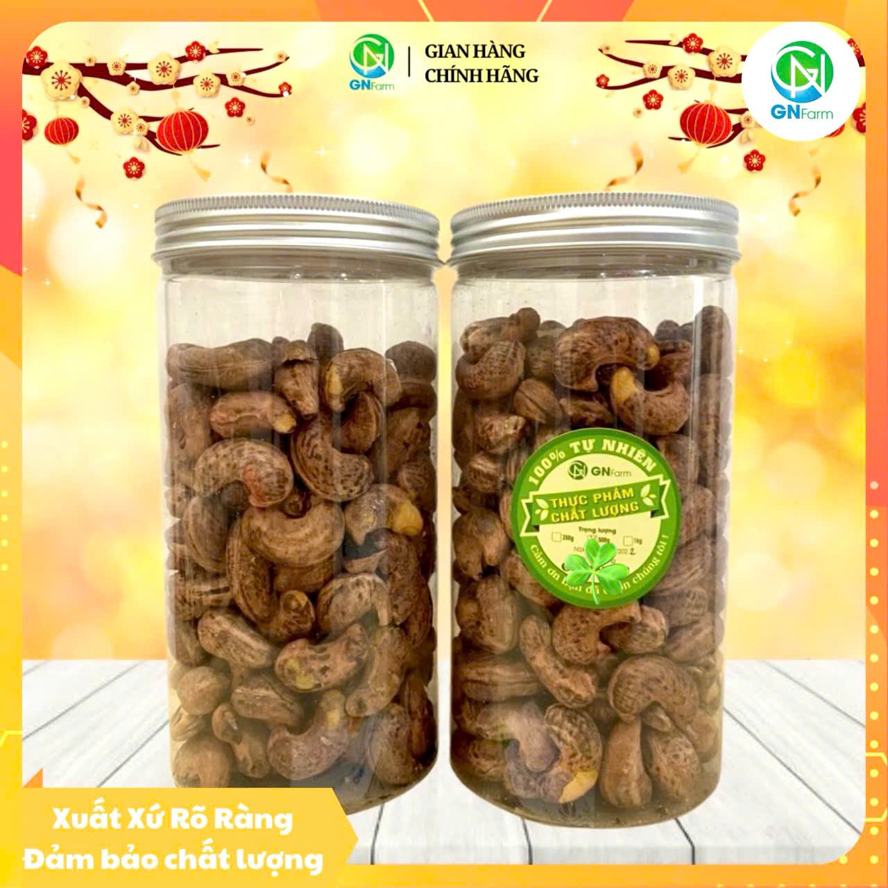 Hạt Điều Rang Muối Bình Phước Hạt Điều A Cồ Vỏ Lụa Nguyên Hạt Giòn Ngon Chất Lượng Trên Từng Hạt - Hộp 250g/500g