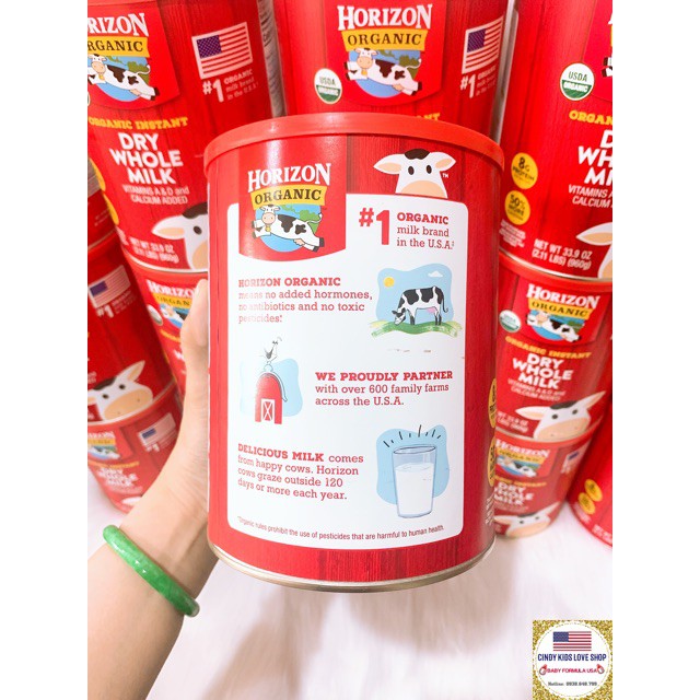 Sữa Tươi Dạng Bột Horizon Organic 870g Mỹ
