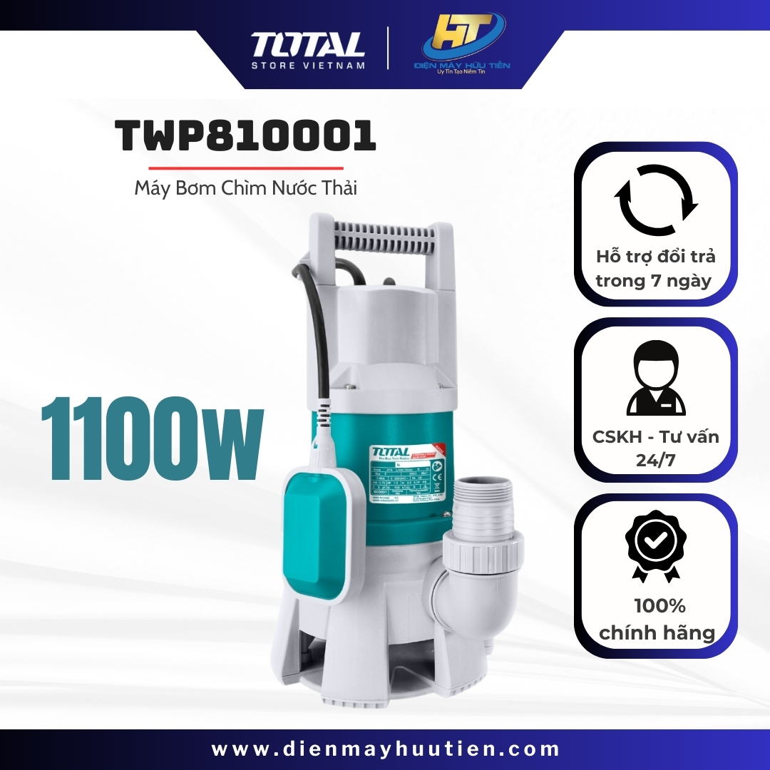 Máy Bơm Chìm Nước Thải TOTAL  TWP810001