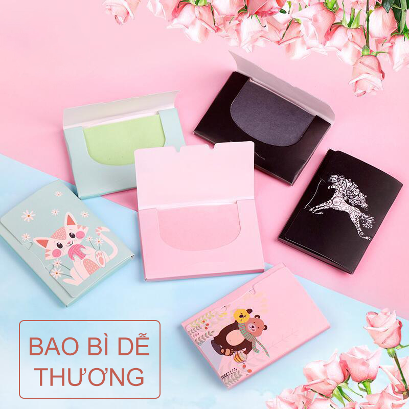 【Urbeauty Mall】Gói giấy thấm dầu gói 100 miếng(Mẫu Ngẫu Nhiên)