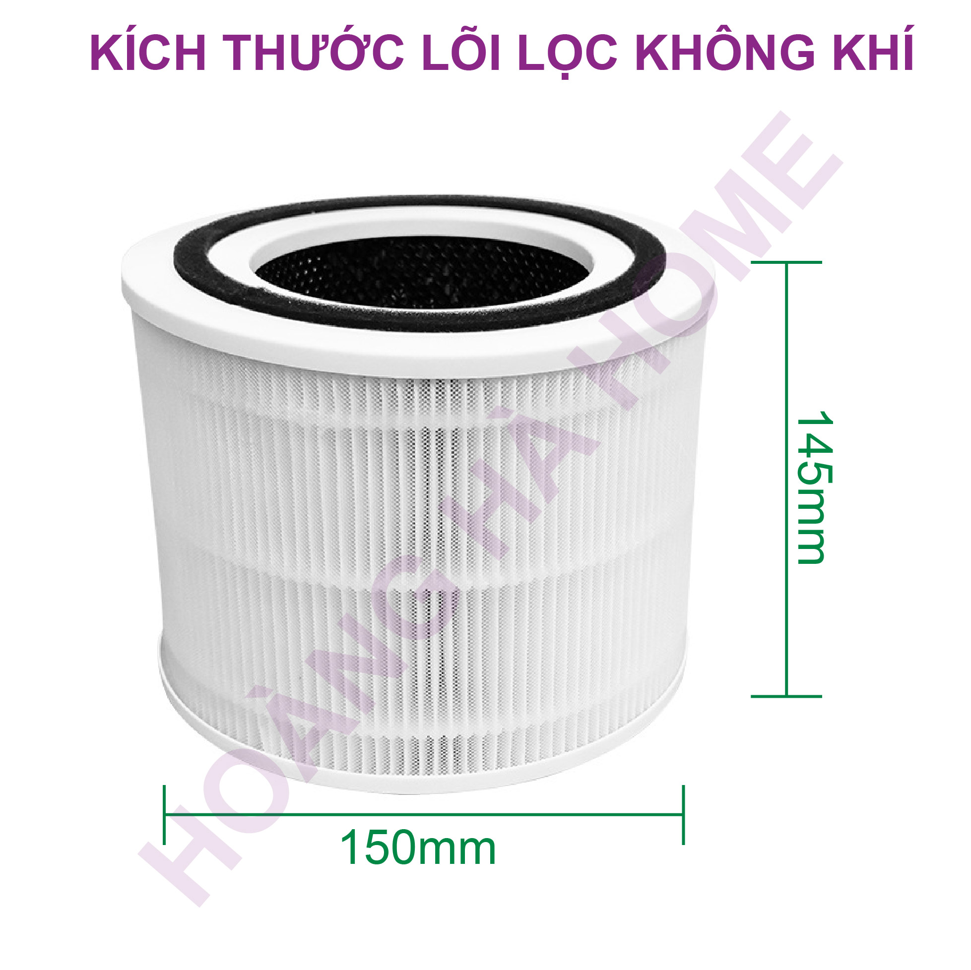 Lõi Lọc Không Khí tương thích máy Levoit Core 300, Levoit core 300S, Levoit Core P350, Levoit core 300-RAC | Lõi lọc không khí lọc bụi, lọc mùi chất lượng cao