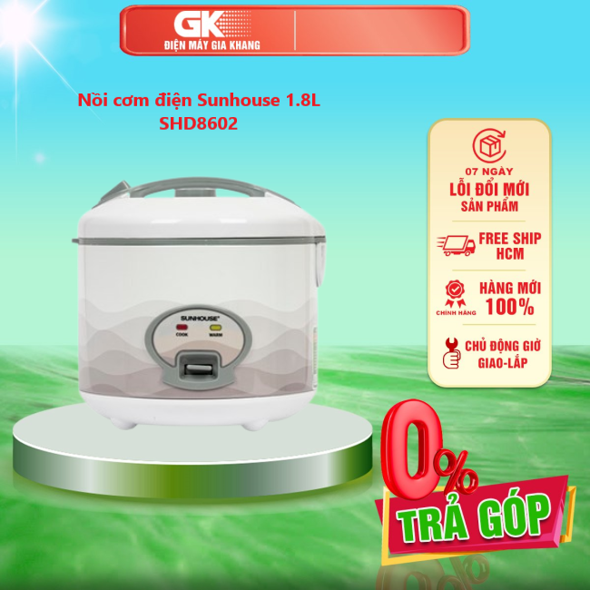 Nồi cơm điện sunhouse 1.8l shd8602