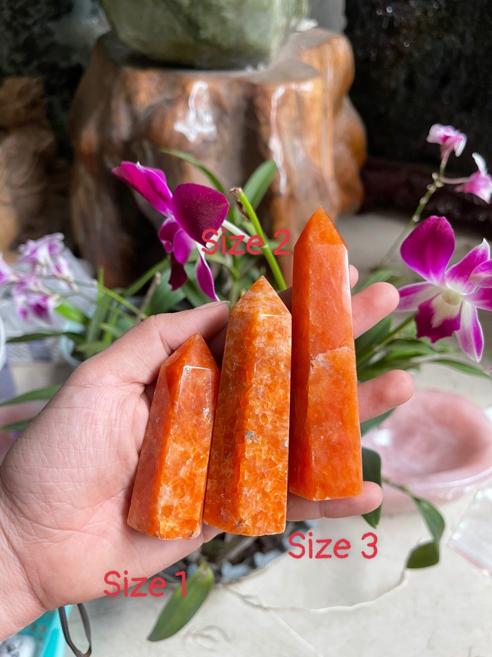 Sunstone point – trụ đá mặt trời | trụ đá thanh tẩy, tarot, sưu tầm | cada decor
