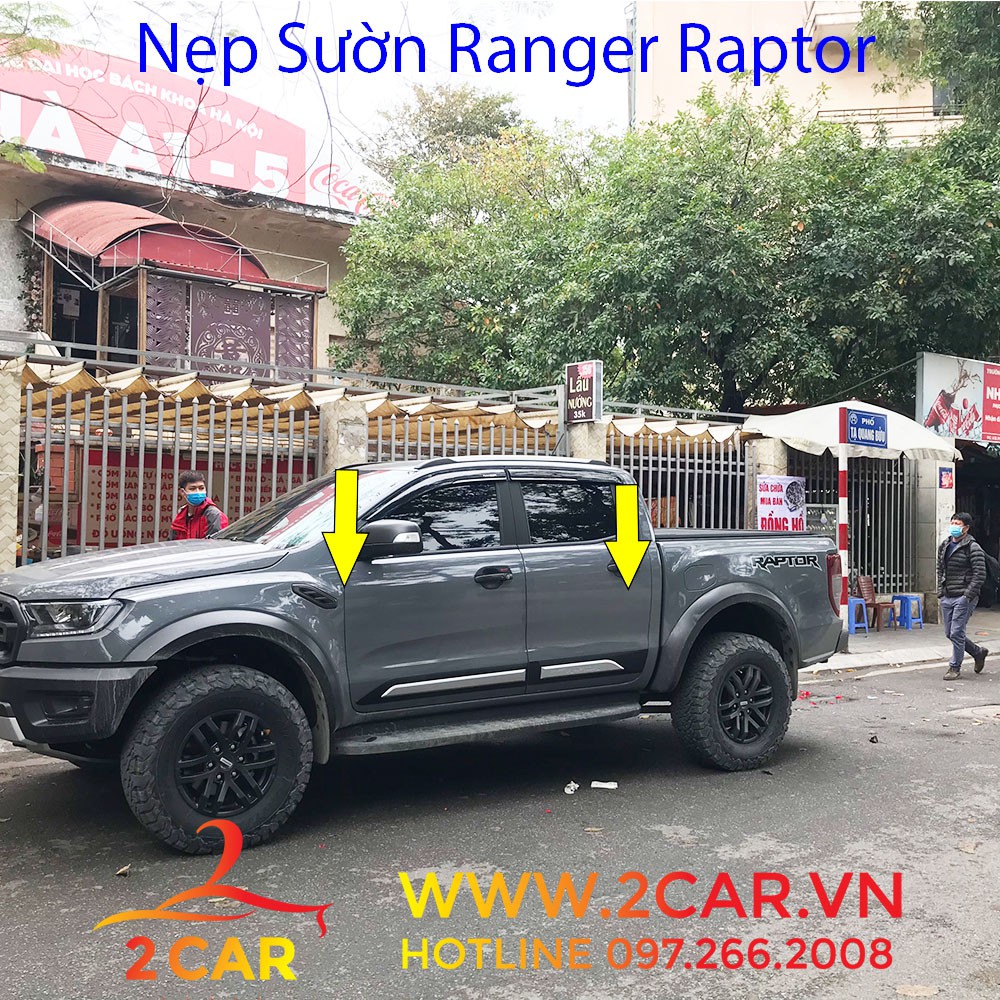 Nẹp Sườn Xe Ford Ranger 2014- 2021 Nhựa đen bản to Cao Cấp