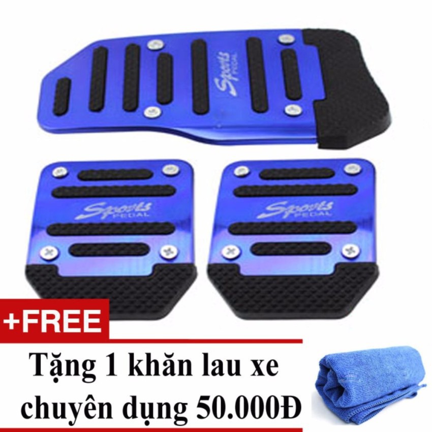 Ốp chân phanh, côn, ga ô tô + tặng 1 khăn lau xe chuyên dụng.