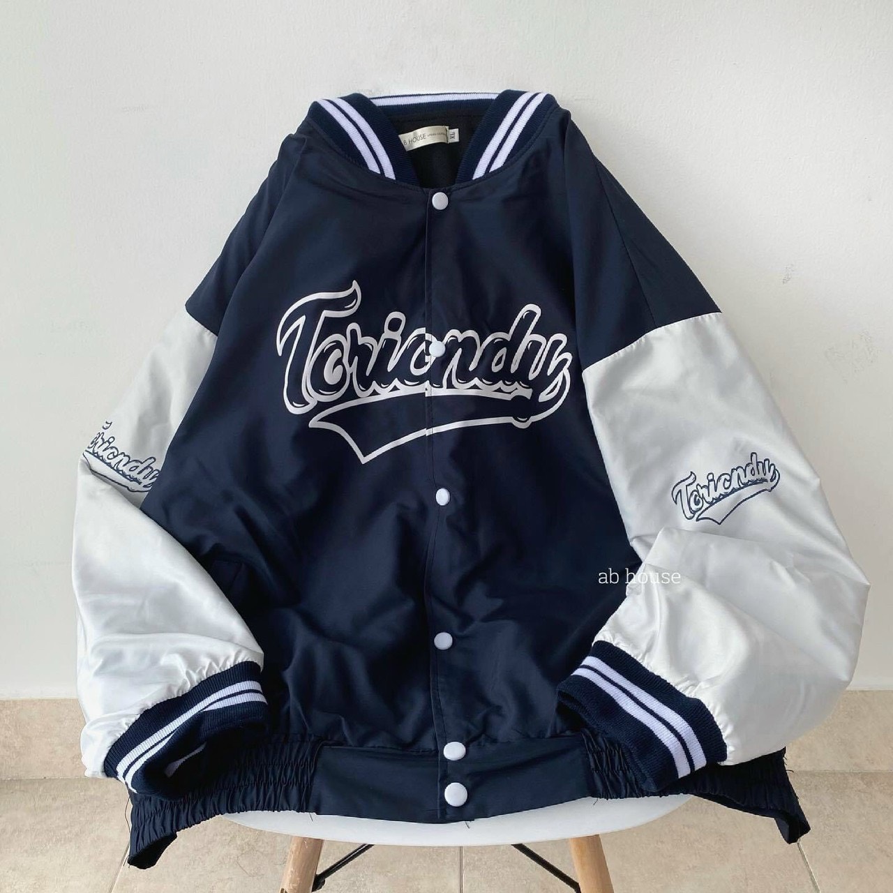 Áo khoác bomber nhung nữ 2 lớp form rộng - áo khoác bomber nữ tp001