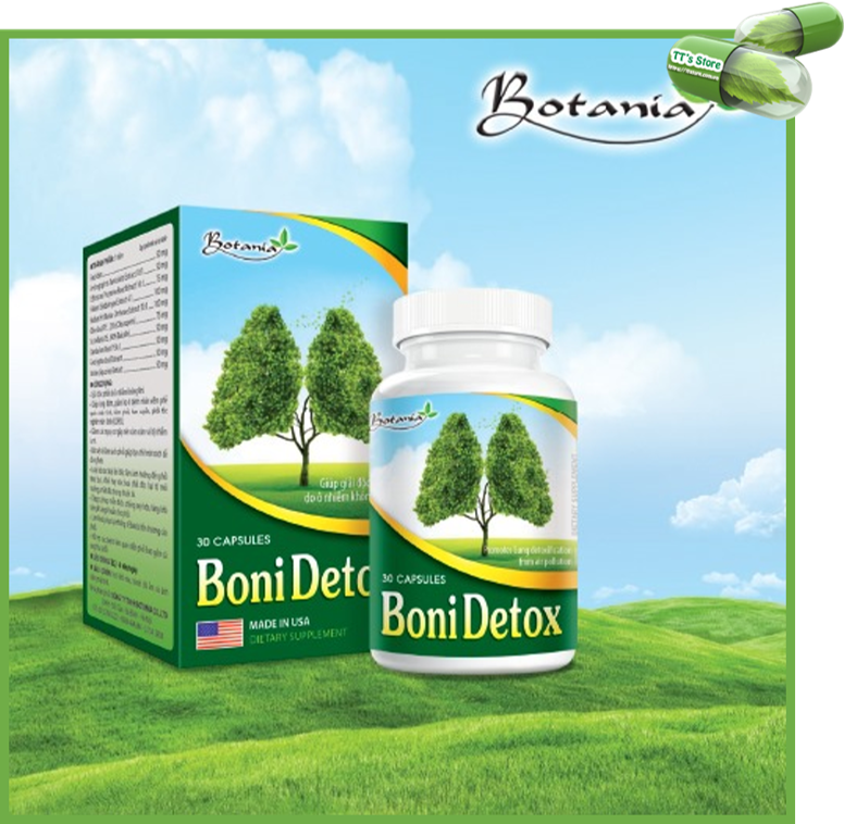 Giải độc phổi BoniDetox (Hộp 30 viên) - Botania [Boni detox, cai thuốc lá, bổ phổi]