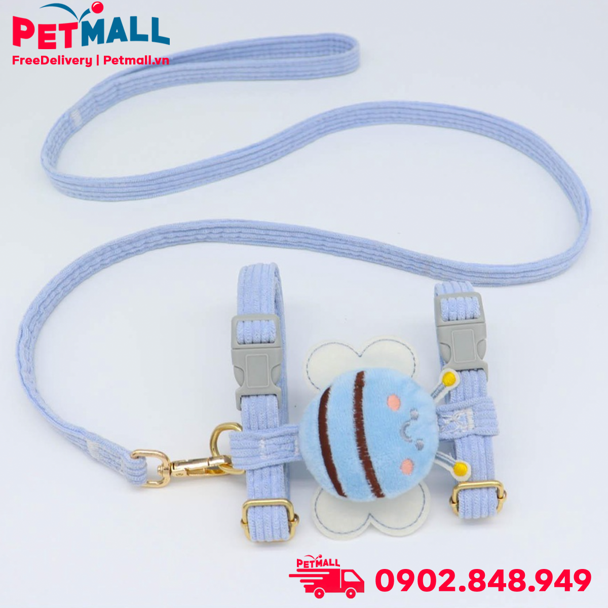 Set yếm + dây dắt SONICE Bee Pets Petmall