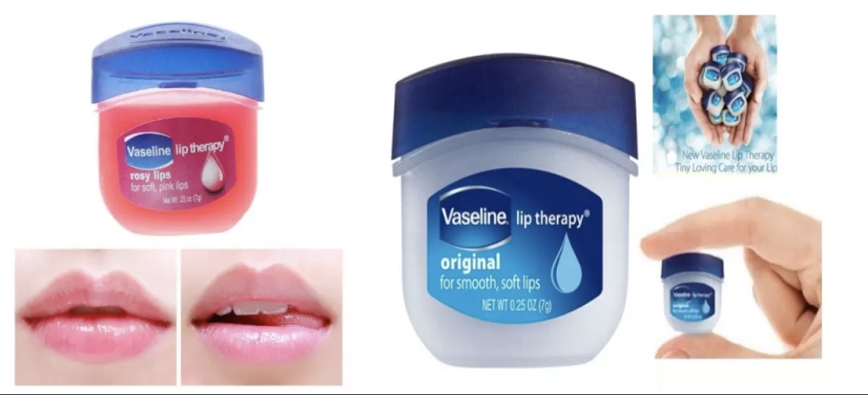 [HCM]COMBO 3 HỦ Sáp Dưỡng Môi Vaseline ( 2 HỒNG-1 TRẮNG)