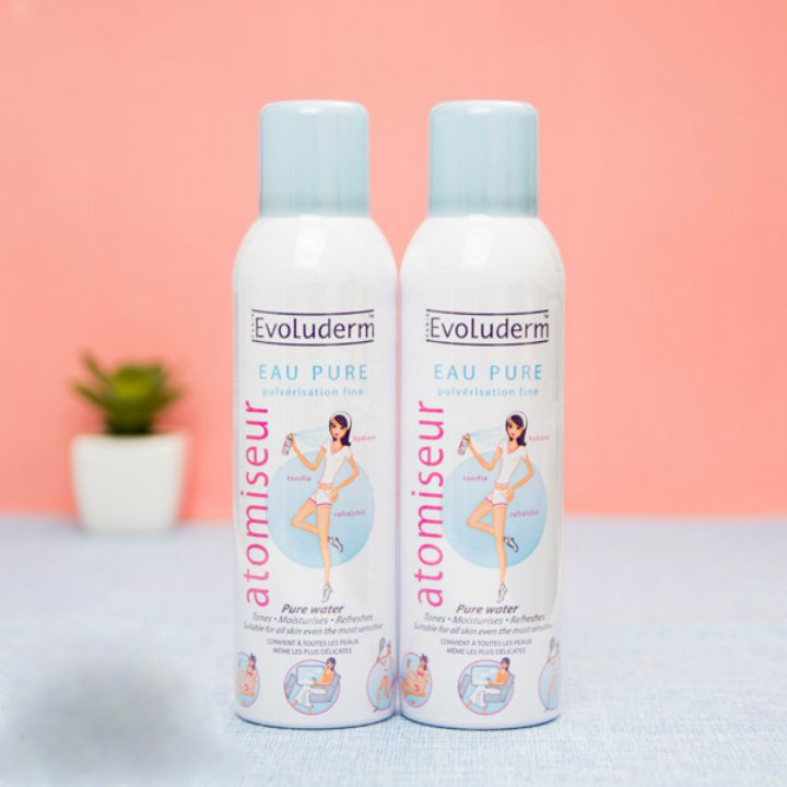 Xịt Khoáng Evoluderm Atomiseur Eau Pure Pháp Cẩm Ẩm Làm Dịu Da