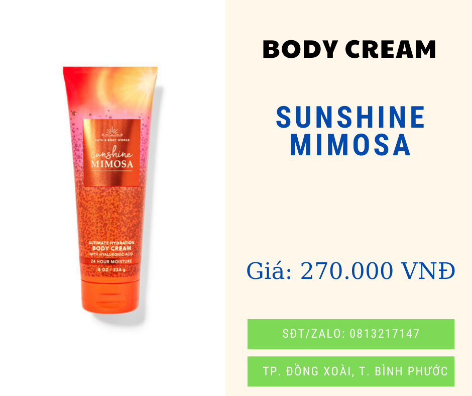[BBW] Body Cream bath & body work 226g nhiều mùi