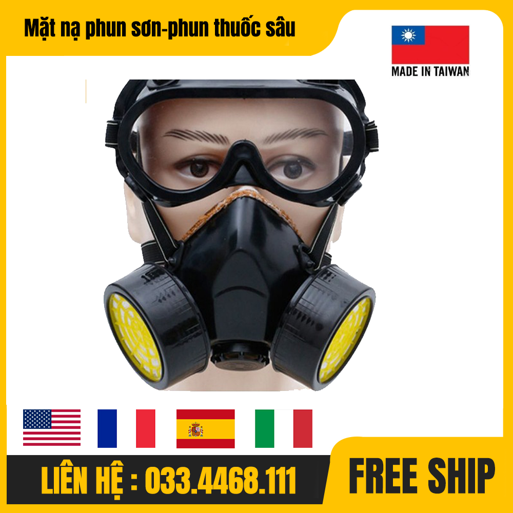 Mặt nạ phun thuốc trừ sâu có kính