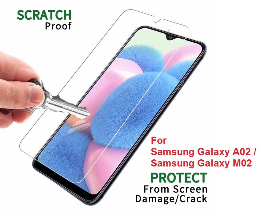 Kính cường lực Samsung A02 / Samsung M02 (Trong suốt, Không Full Màn)