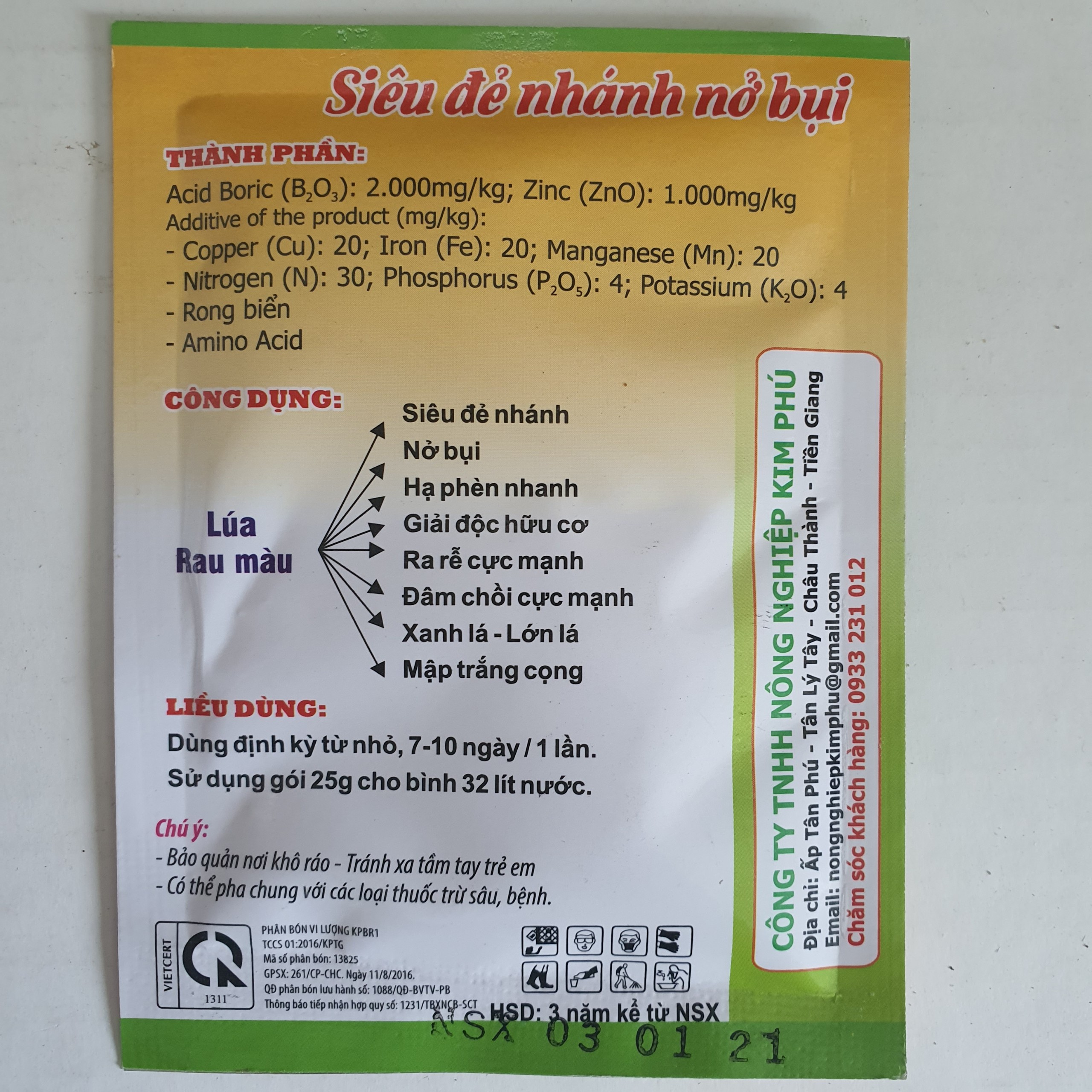 Combo phân bón Siêu Đẻ Nhánh Béo Mập - 95gr